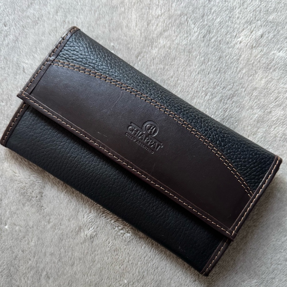 Chiappai Argentina Dark Brown & Black Leather Wallet